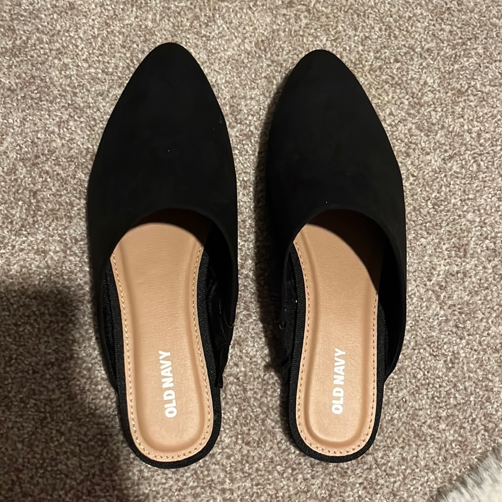 Old Navy Black Mules never worn